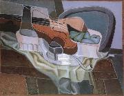 Juan Gris The Still life having table and armchair painting